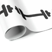 Papier Cadeau Formation d'haltère d'haltère (Coin rond)