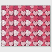 Papier Cadeau Forme de coeur rose romantique Puzzle Puzzle (Plat)