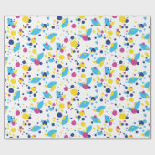 Papier Cadeau Formes abstraites colorées. (Plat)