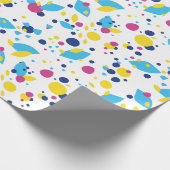 Papier Cadeau Formes abstraites colorées. (Coin)