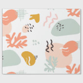 Papier Cadeau Formes Abstraites Pastel Moderne (Plat)