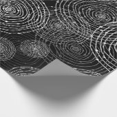 Papier Cadeau formes arrondies en noir et blanc (Coin)