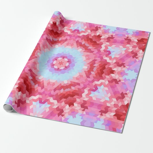 Papier Cadeau formes arrondies mandala kaléidoscope Abstraites (Déroulé)