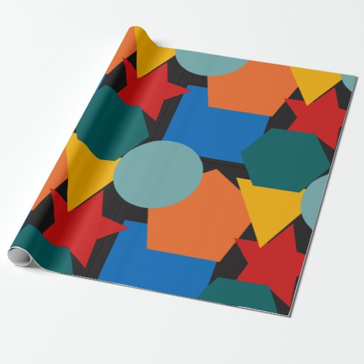 Papier Cadeau Formes Bauhaus (Déroulé)