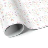Papier Cadeau Formes Colorées (Coin rond)