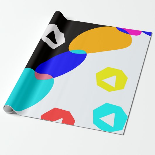 Papier Cadeau Formes colorées (Déroulé)
