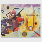 Papier Cadeau Formes d'art Abstrait Kandinsky Bleu Rouge Jaune (Plat)