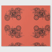 Papier Cadeau Formes futuristes amusantes (Plat)