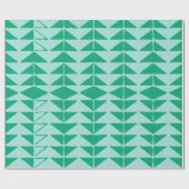 Papier Cadeau Formes géométriques Abstraites mignonnes en vert e (Plat)