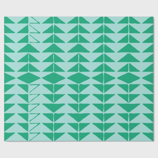Papier Cadeau Formes géométriques Abstraites mignonnes en vert e (Plat)