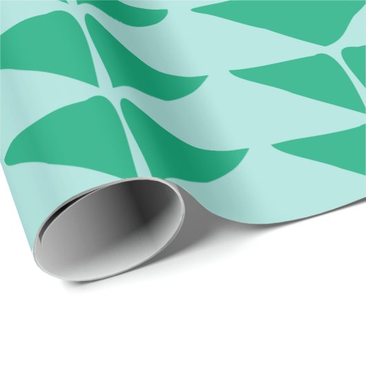Papier Cadeau Formes géométriques Abstraites mignonnes en vert e (Coin rond)