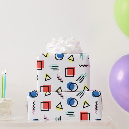 Papier Cadeau Formes géométriques amusantes Art graphique modern (Cadeaux de fête)