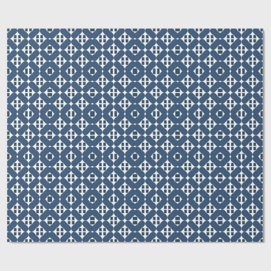 Papier Cadeau Formes géométriques bleues abstraites (Plat)