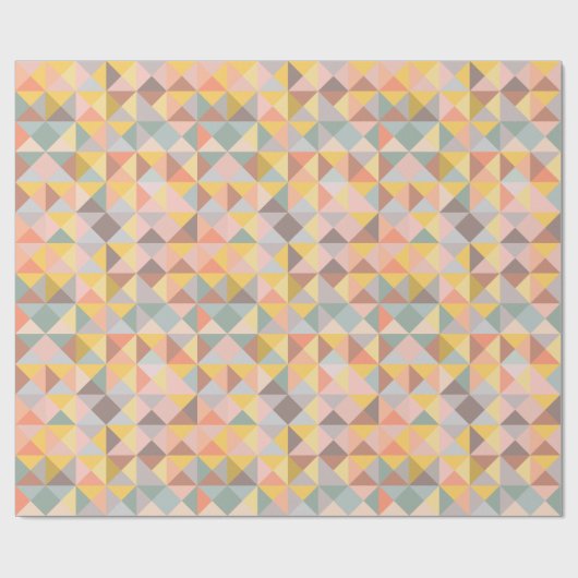 Papier Cadeau Formes géométriques Brown Terre Jaune Rustique Mod (Plat)