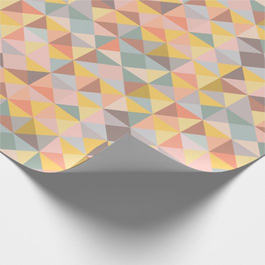 Papier Cadeau Formes géométriques Brown Terre Jaune Rustique Mod (Coin)