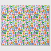 Papier Cadeau Formes géométriques colorées (Plat)