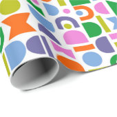 Papier Cadeau Formes géométriques colorées (Coin rond)