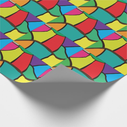 Papier Cadeau Formes géométriques colorées (Coin)