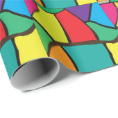 Papier Cadeau Formes géométriques colorées (Coin rond)