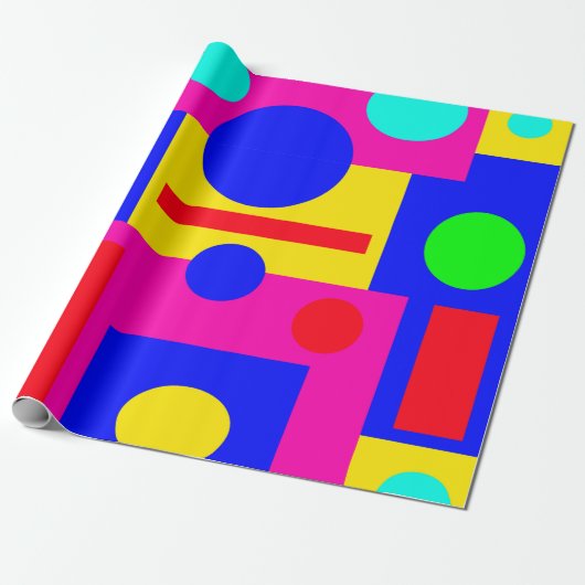 Papier Cadeau Formes géométriques colorées (Déroulé)
