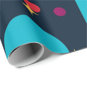 Papier Cadeau Formes géométriques et étoiles sur Arrière - plan (Coin rond)