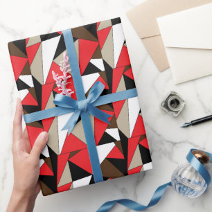 Papier Cadeau Formes Géométriques Modernes Colorées