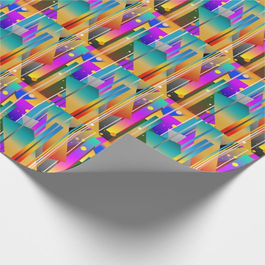 Papier Cadeau Formes géométriques modernes Motif Abstrait (Coin)