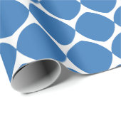 Papier Cadeau Formes géométriques modernes Motif en bleu (Coin rond)