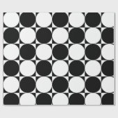 Papier Cadeau formes géométriques noir et blanc (Plat)