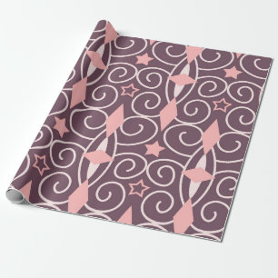 Papier Cadeau Formes géométriques ornementales de dessin à main 