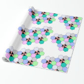 PAPIER CADEAU FORMES HEXAGONALES COLORÉES (Déroulé)
