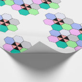 PAPIER CADEAU FORMES HEXAGONALES COLORÉES (Coin)