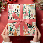 Papier Cadeau Formes mignonnes et modernes Papier d'enveloppemen