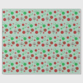 Papier Cadeau Formes modernes du milieu du siècle Noël rouge et (Plat)