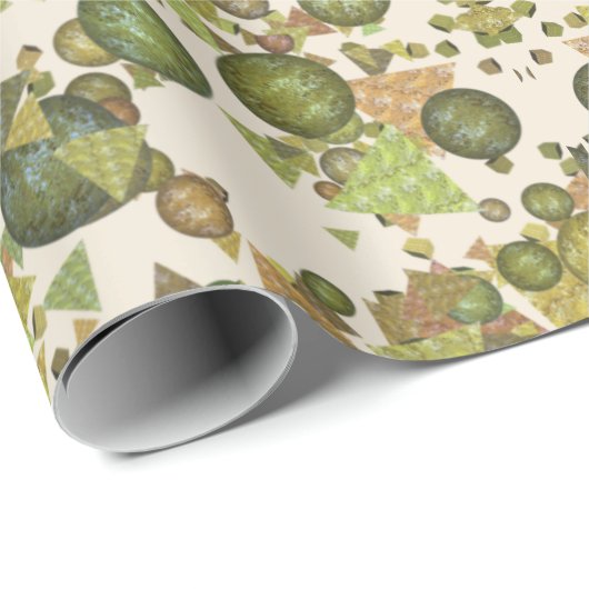 Papier Cadeau Formes modernes et festives avec parties scintilla (Coin rond)