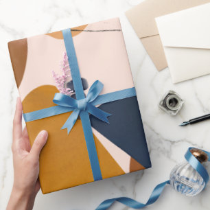 Papier Cadeau Formes peintes Abstraites modernes Noël