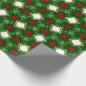 Papier Cadeau Formes rouge, verte et blanche (Coin)