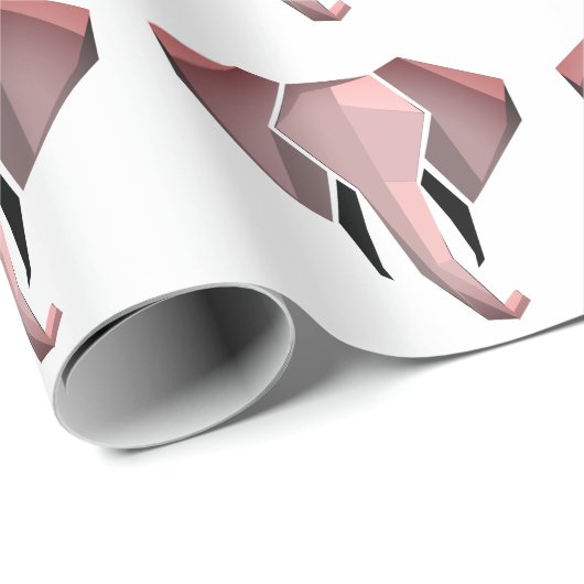 Papier Cadeau Formes simples Géométrie Tête d'éléphant (Coin rond)