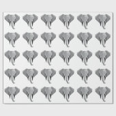 Papier Cadeau Formes simples Géométrie Tête d'éléphant (Plat)