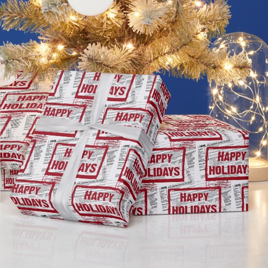 Papier Cadeau Formulaires fiscaux de Noël (Vacances)