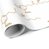 Papier Cadeau Formule chimique Gingerol Molecule Gingerol (Coin rond)