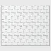 Papier Cadeau Formule chimique moléculaire de la pipérine noire (Plat)