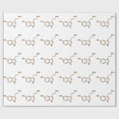 Papier Cadeau Formule chimique moléculaire de sérotonine (Plat)