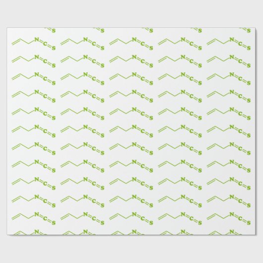 Papier Cadeau Formule moléculaire de l'isothiocyanate de Wasabi  (Plat)