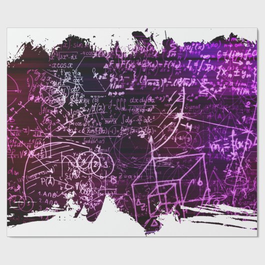 Papier Cadeau Formules dans l'espace mathématique (Plat)