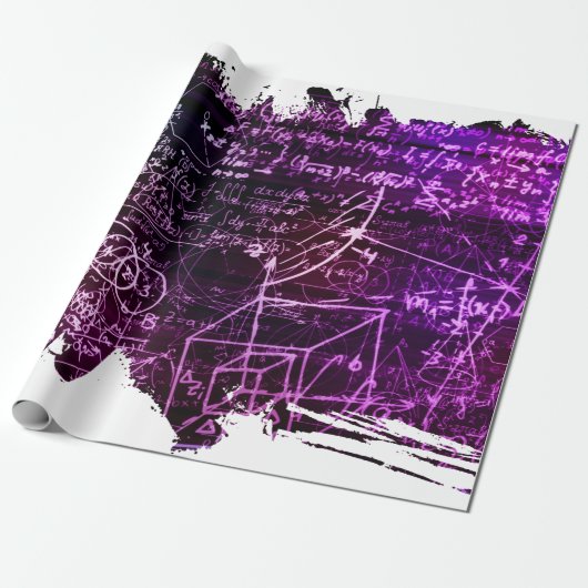 Papier Cadeau Formules dans l'espace mathématique (Déroulé)