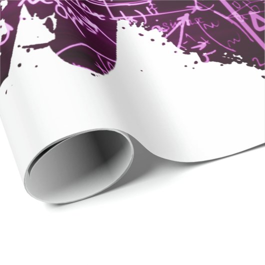 Papier Cadeau Formules dans l'espace mathématique (Coin rond)