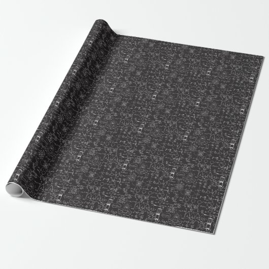 Papier Cadeau Formules scientifiques : Patte de calcul du tablea (Déroulé)