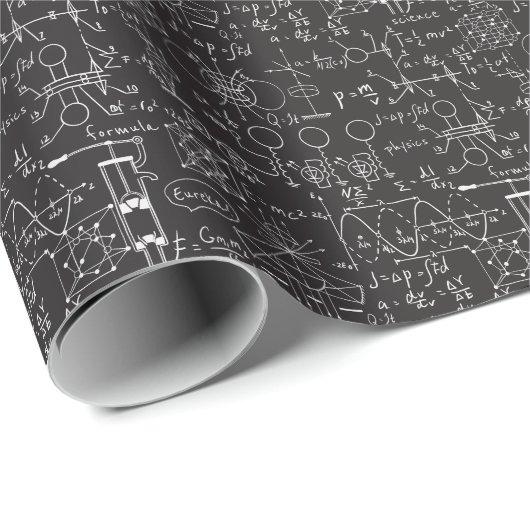 Papier Cadeau Formules scientifiques : Patte de calcul du tablea (Coin rond)