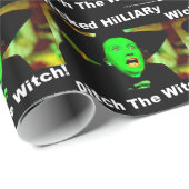 Papier Cadeau Fossé mauvais de Hillary la sorcière (Coin rond)